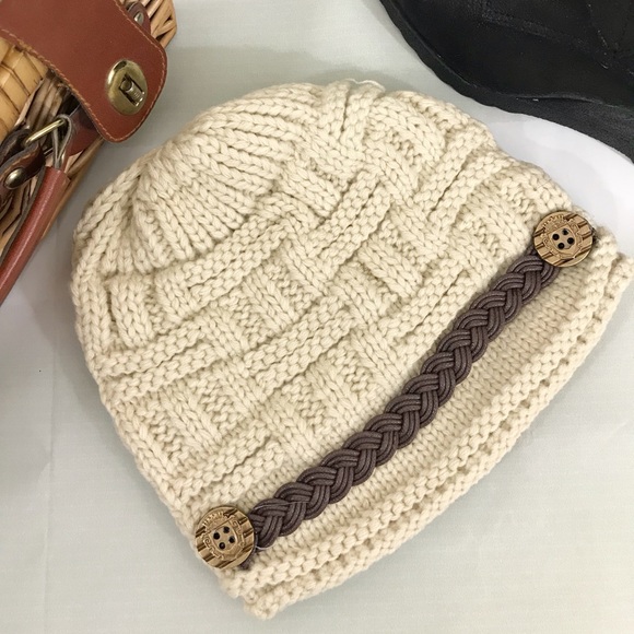 Accessories - Beige Women’s Crochet Stocking Cap